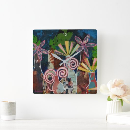 Horloge avec Fleurs coupées Art (Maison)