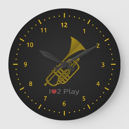 Horloge avec illustration d'une trompette (Recto)