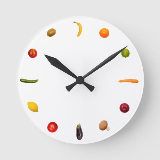 Horloge avec légumes et fruits (Recto)