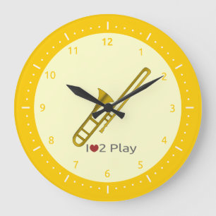 Horloge avec l'illustration d'un trombone