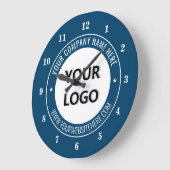 Horloge avec logo et texte de marque promotionnell (Angle)