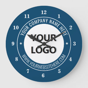 Horloge avec logo et texte de marque promotionnell