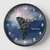 Horloge Avion classique, Avro Vulcan delta aile, votre nom (Recto)
