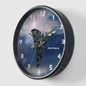 Horloge Avion classique, Avro Vulcan delta aile, votre nom (Angle)
