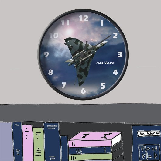 Horloge Avion classique, Avro Vulcan delta aile, votre nom