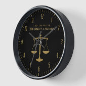 Horloge Avocat d'or en droit | Bureau du droit (Angle)