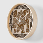 Horloge Aztec Eagle Guerrier Tribal Art antique (Angle)