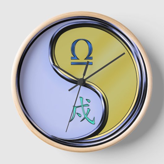 Horloge Balance & Chien Métal (Recto)
