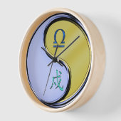 Horloge Balance & Chien Métal (Angle)
