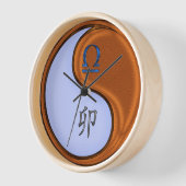 Horloge Balance & Lapin de Bois (Angle)