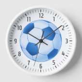 Horloge Balle de soccer bleu (Recto)