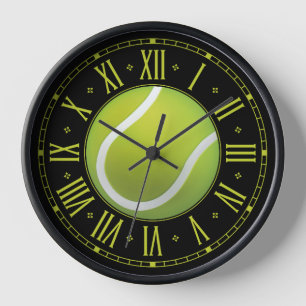 Horloge Balle de tennis cool   Time for sports