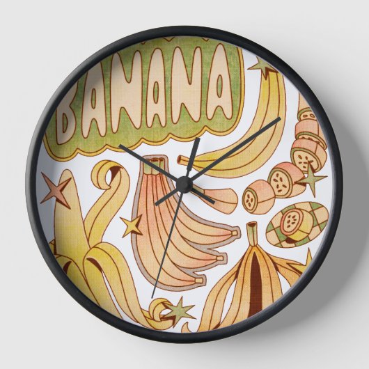 Horloge Banane / Illustration de banane (Recto)