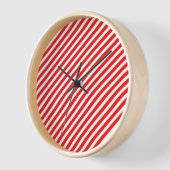 Horloge Bande rouge et blanche (Angle)