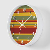 Horloge Bandes de couleur épice (Angle)