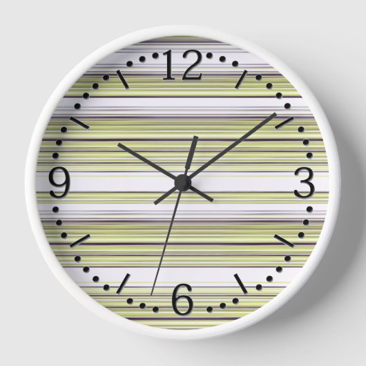 Horloge Bandes horizontales d'olive et de bleu. (Recto)