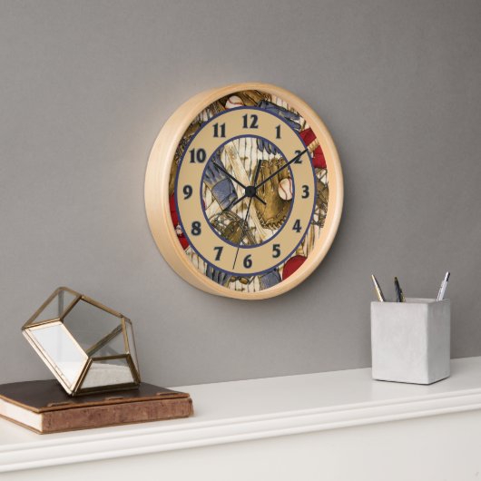 Horloge Baseball vintage (Bureau)