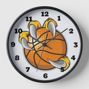 Horloge Basket-ball avec griffe