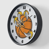 Horloge Basket-ball avec griffe (Angle)