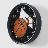 Horloge Basket-ball et cerceau (Angle)