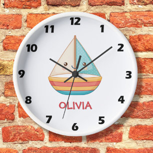 Horloge Bateau Nautique Coloré