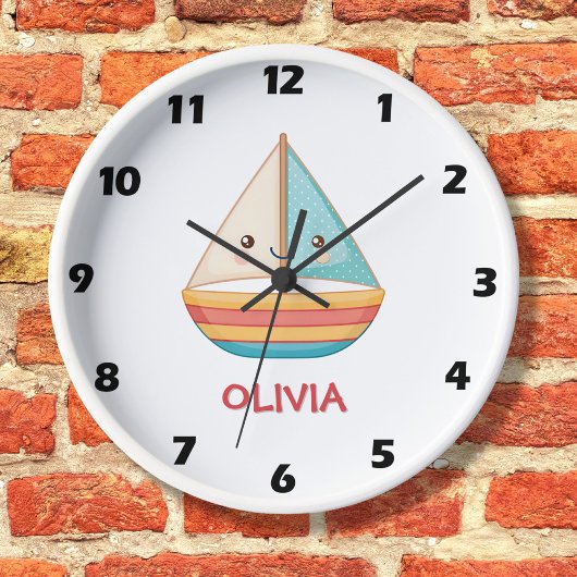 Horloge Bateau Nautique Coloré