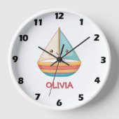 Horloge Bateau Nautique Coloré (Recto)