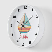 Horloge Bateau Nautique Coloré (Angle)