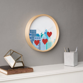 Horloge Bâtiments Blue City Design de dessin