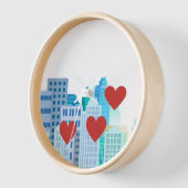 Horloge Bâtiments Blue City Design de dessin (Angle)