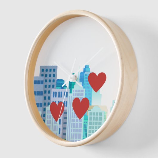 Horloge Bâtiments Blue City Design de dessin (Angle)
