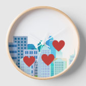 Horloge Bâtiments Blue City Design de dessin (Recto)