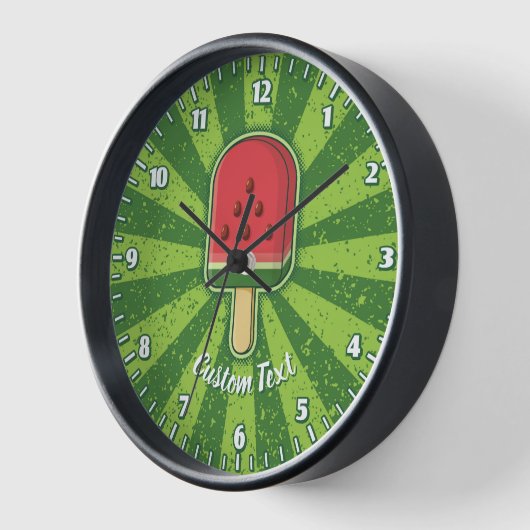 Horloge Bâton de crème glacée de pastèque (Angle)