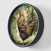 Horloge Beau Coq Coloré (Angle)