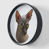HORLOGE BEAU COULEUR D'EAU SPHYNX CHAT FACE (Angle)