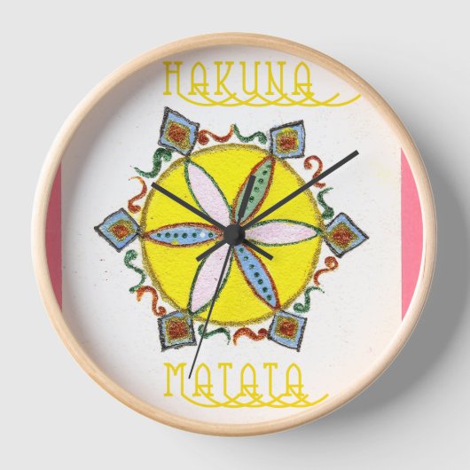 Horloge Beau Inspirationnel Star Floral Vector Motif (Recto)