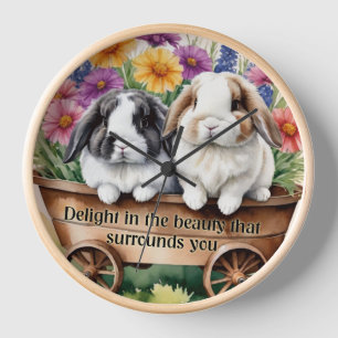 Horloge Beau Lapin Lapin Lop Joli lapin