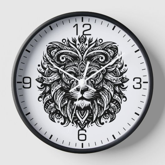 Horloge Beau Lion Tribal (Recto)