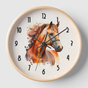 Horloge Beau Sorrel Horse Portrait