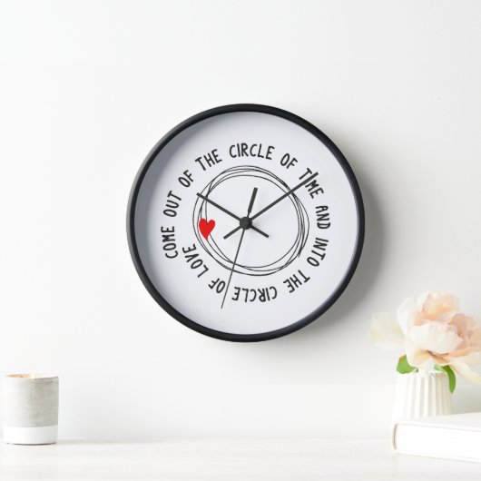 Horloge Beau Texte Dans Le Cercle De L'Amour (Maison)