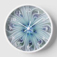 Beauté florale Abstraite moderne Blue Pastel Flowe