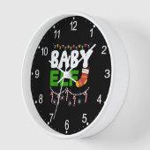 Horloge Bébé Elfe Noël Conception de vacances-84608 (Angle)