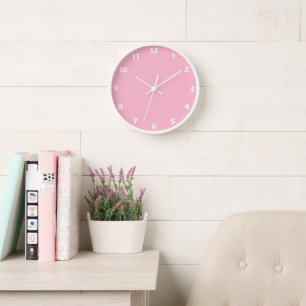 Horloge Bébé rose couleur solide