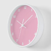 Horloge Bébé rose couleur solide (Angle)