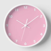 Horloge Bébé rose couleur solide (Recto)