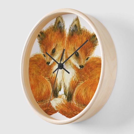 Horloge Bébé Twin Foxes (Angle)
