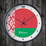 Horloge Belarus Flag, Belarus Trendy fashion /design clock<br><div class="desc">WALL CLOCK : Belarus & Belarus Flag fashion design - love my country,  travel,  holiday,  country patriots / sports fans</div>