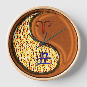 Horloge Bélier & Bœuf de Bois