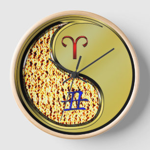 Horloge Bélier & Bœuf Métal