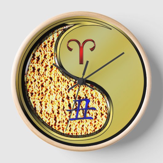 Horloge Bélier & Bœuf Métal (Recto)